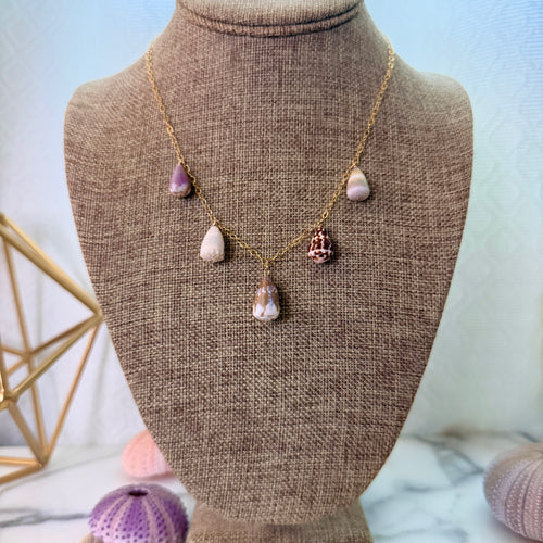 5X CONE SHELL STATION NECKLACE 17