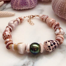 PEACOCK TAHITIAN MERMAID BRACELET ADJ (B1)