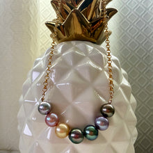 PREMIUM ANUENUE 7 PEARL ROLO NECKLACE 16"-19" GF (N32)