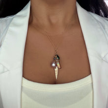 MERMAID CLUSTER NECKLACE 18" GF (N21)