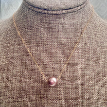 AAAAA LAVENDER RAINBOW LUSTER EDISON PEARL NECKLACE 16" GF (N6)