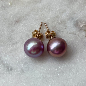 9.7MM EDISON PEARL STUDS GF (E10)