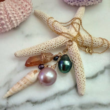 MERMAID CLUSTER NECKLACE 18" GF (N21)