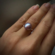 LAVENDER EDISON PEARL SOLITAIRE RING SZ 6 SS (R5)