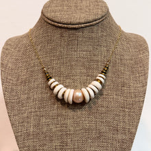 BOMBUCHA EDISON & 12 PUKA SHELL NECKLACE 20" GF (N11)