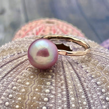 SOLITAIRE VIBRANT AAAAA PINK EDISON PEARL RING GF SZ 6.75 (R2)