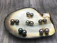 AAA TAHITIAN PEARL STUDS (10MM)