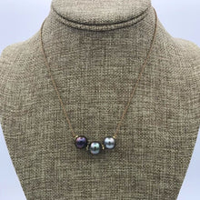 SILK KNOTTED TRICOLOR TAHITIAN PEARL NECKLACE