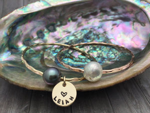 TAHITIAN PEARL WITH HEART COIN (PERSONALIZE)